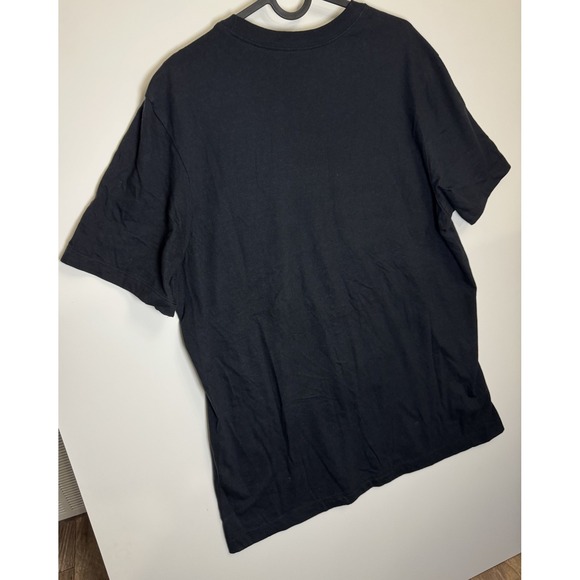 Nike Black Graphic T-shirt Gold Swoosh‎ Logo Men's Size L Y2K - Picture 5 of 5